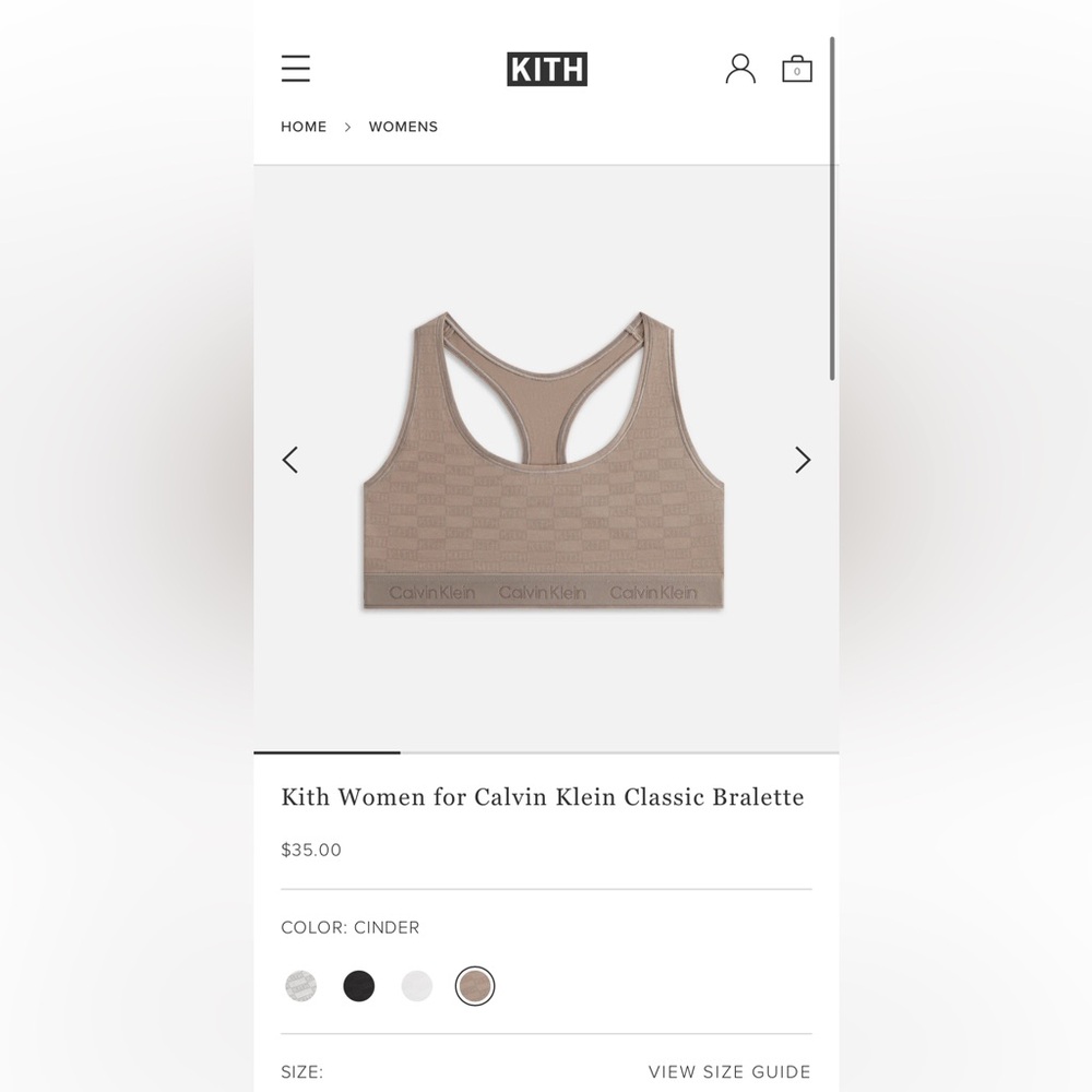 KITH CALVIN KLEIN BRALETTE